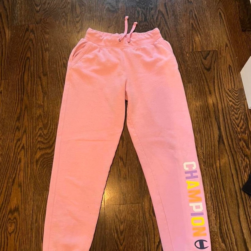 pink champion sweats, worn once no flaws